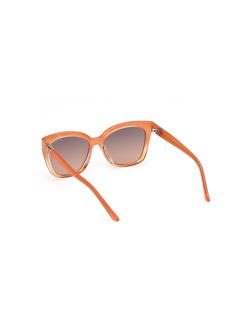 GUESS نظارات شمسية مربعة حقن Gu7878 للنساء مقاس 53، برتقالي/تدرج - Image 4
